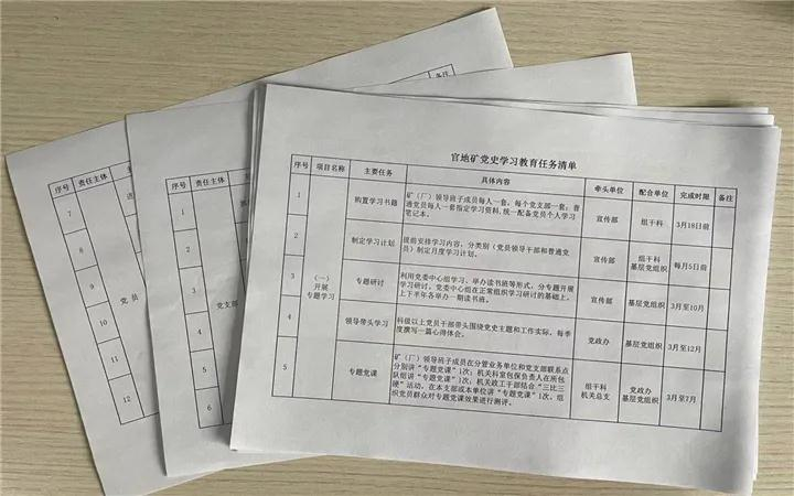 官地矿聚焦三个清单助推党史学习教育稳步开展取得实效